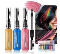 Pettine di gesso per capelli - Set di maschere colorate per capelli | Set di gessetti per capelli lavabili in 8 colori, tintura temporanea per capelli, per evidenziare i capelli pa