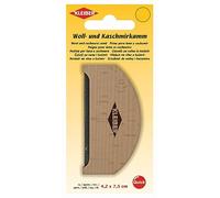 Pettine di lana e cashmere in legno, 4,2 x 7,5 cm/marrone