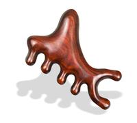 Pettine di Legno Pettine di legno for occhi, spalle, collo, viso, lifting, ispessito, denti larghi, cinque denti, pettine for massaggio meridiano della testa(6)