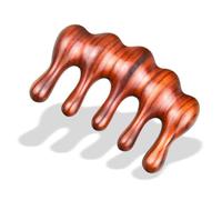 Pettine di Legno Pettine di legno for occhi, spalle, collo, viso, lifting, ispessito, denti larghi, cinque denti, pettine for massaggio meridiano della testa(3)