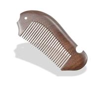 Pettine di Legno Sandalwood Comb Meridian Massage Comb Head Five Teeth Meridian Comb Multifunction Scraping Wide Tooth Comb Scalp Massage Comb(1)
