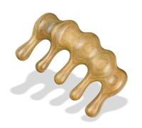 Pettine di Legno Wooden Green Sandalwood Thick Teeth Massage Comb Face Tool Massage Scalp Meridian Massage Comb(2)