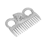 Pettine di Proprio a Cavalli in Metallo, Liscio per evitare il Dolore al Dolore, Design tascabile per comodità, 10x7x0,5 Cm, come mostrato nell'immagine