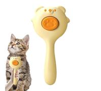 Pettine di pulizia per la cura dei di cane, spazzola da massaggio per cane,Pettine per la pulizia e la toelettatura - Spazzola per toelettatura per gatti con pulsante di sblocco per animali da