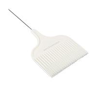 Pettine di Tintura per Capelli Professionale con Coda Appuntita con Ago in Acciaio per Sezionamento e Luci - Progettazione Nera, in Plastica ABS, Ergonomica il Salone e l'uso Domestico (WHITE)