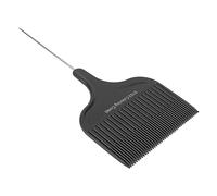 Pettine di Tintura per Capelli Professionale con Coda Appuntita con Ago in Acciaio per Sezionamento e Luci - Progettazione Nera, in Plastica ABS, Ergonomica il Salone e l'uso Domestico (BLACK)
