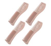 Pettine Districante a Denti Larghi, Pettini per Capelli Portatili in Paglia di Grano per la Casa con Denti Arrotondati, Design Ergonomico