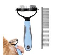 Pettine districante in acciaio inox 17+9 denti per cani e gatti, 2 pezzi | Manico Ergonomico, Doppia Densità, Cura del Pelo, Governare Cani Gatti, Set di 2 Pettini
