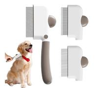 Pettine Districante Per Cani,Spazzola Antiscivolo Confortevole E Portatile - Pettine Per Pelo Di Gatto - Per Occhi Zampe Muso Vet Spazzolatura Quotidiana Pelo Lungo Corto Cuccioli Gattini Outdoor