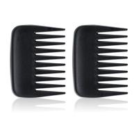 Pettine districante per capelli, 2 pezzi, mini pettini con palmo, piccoli pettini antistatici a denti larghi, spazzola professionale tascabile, pettine da viaggio, per uomini e donne, parrucca riccia