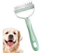 Pettine districante per gatti, design double-face, spazzola districante per cani, rastrelli per la toelettatura del cane, pettine per gatti a pelo lungo, bichon frisé