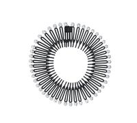 Pettine elastico a denti circolari con strass ad incastro, pettini flessibili, fascia per capelli, accessori per feste, colore nero