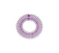Pettine elastico ad incastro a denti circolari, flessibile, con cristalli, fascia per capelli, per feste, colore viola