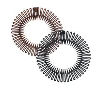 Pettine Elastico Circolare Completo, 2 Pettini Elastici in Plastica per Capelli, Fascia per Denti Circolare, Pettine Circolare in Plastica Flessibile, per Signora Che Fissa i Capelli