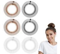 Pettine Elastico Circolare Completo, 6 Pettini Elastici in Plastica per Capelli, Fascia per Denti Circolare, Pettine Circolare in Plastica Flessibile, per Signora Che Fissa i Capelli