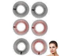 Pettine Elastico Circolare Completo Pettine Rotondo Flessibile 6P, supporto per fascia per capelli a pettine rotondo in plastica elastica, adatto per ragazze, 2 colori