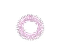 Pettine elastico da donna a denti circolari ad incastro flessibile per ragazze, fascia per capelli per feste, banchetti e escursioni, rosa