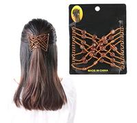 Pettine elastico, Magic Hair Comb, Pettine per capelli Accessori per capelli con pettine in perla Doppia perlina elastica con perlina e gingillo, doppio disco per accessori donna(6#)