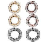 Pettine elastico per capelli, cerchietti circolari per capelli, da donna, con capelli rotti, antiscivolo, in plastica elastica, con denti, in plastica flessibile, con pettine circolare da donna (6