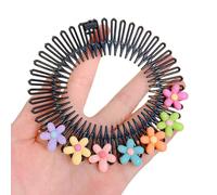 Pettine elastico per capelli con cerchi completi, pettine circolare per capelli, per donne e ragazze