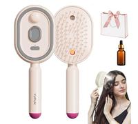 Pettine elettrico a cuscino d'aria per donne, spray elettrico e spazzola per capelli massaggiante, pettine spray multifunzionale con serbatoio d'acqua ricaricabile (rosa)
