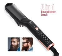 Piastra per Barba Capelli Uomo VIKICON, Mini Styler Spazzola Lisciante per