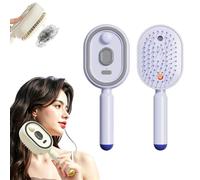 Pettine elettrico per massaggio a cuscino d'aria, ricaricabile 3 in 1, spazzola per capelli con spray ad acqua, spazzola per capelli autopulente per donne, pettine massaggiante antistatico per capelli