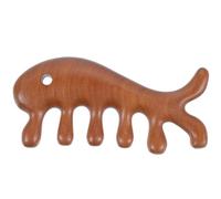 Pettine Ergonomico per Massaggio del Cuoio Capelluto in Legno | Denti Larghi, Antistatico e Districante, Impugnatura Comoda, Idea Regalo per Compleanni e Festa della Mamma