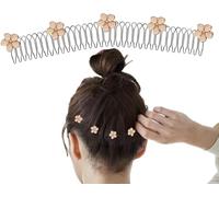 Pettine fissatore per capelli a forma di U, fermaglio per capelli elastico invisibile a forma di fiore, pettine per capelli corti, accessori per capelli a U