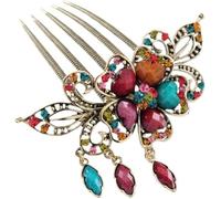 Pettine for capelli Accessori for da sposa laterale donna con pettini laterali for strass e nappe(Multi-color)