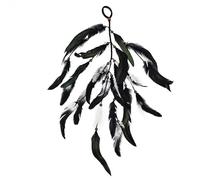 Pettine for capelli con piume colorate bohemien for donne con fermagli for capelli con treccia e dreadlock(H)
