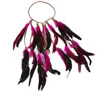 Pettine for capelli con piume colorate bohemien for donne con fermagli for capelli con treccia e dreadlock(HG)
