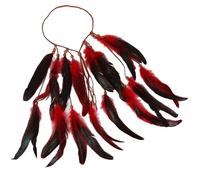 Pettine for capelli con piume colorate bohemien for donne con fermagli for capelli con treccia e dreadlock(KJ)