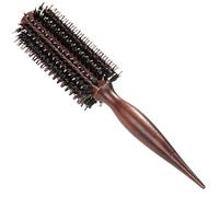 Pettine for capelli con setole di cinghiale naturali, spazzola rotante, barilotto rotondo, strumento for lo styling fai da te for parrucchieri(0563-L)