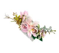 Pettine for capelli con simulazione di fiori for spose, accessori for capelli, disco for capelli, carta for capelli(Pink1)