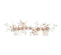 Pettine for capelli da sposa, con disco, fatto a mano, con cintura for capelli, fiore in metallo, cristallo e perla