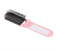Pettine for capelli da viaggio professionale 1PC Spazzola for capelli pieghevole portatile con specchio Pettine da viaggio compatto tascabile (Color : Pink)