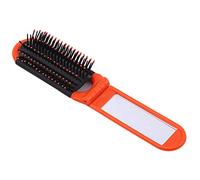 Pettine for capelli da viaggio professionale 1PC Spazzola for capelli pieghevole portatile con specchio Pettine da viaggio compatto tascabile (Color : Orange)