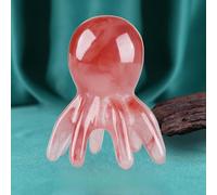 Pettine for massaggio in resina a forma di polpo, raschiamento dei meridiani, spazzola for massaggio del cuoio capelluto, agopuntura, SPA, Gua Sha, sollievo dalla fatica, massaggio rilassante(02)