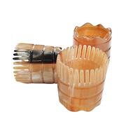 Pettine for massaggio Testa secondaria Pettine for massaggio meridiano Shampoo Testa raschiante Pettine raschiante in corno naturale Pettine a botte tonda/281