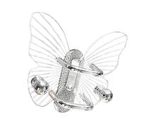 Pettine in acrilico a forma di farfalla, organizzato, trasparente, pratico, migliora lo spazio, ideale per donne e uso domestico, accessorio per salone di bellezza