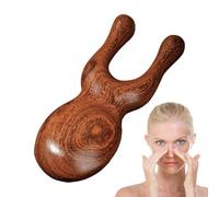 Pettine in legno di sandalo | Bracks nasali in legno di cervo - Piccola rana in legno, accorciamento con ali di naso di cervo, spazzolino largo alla moda, massaggiatore oculare