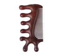 Pettine in legno di sandalo Massaggio Pettine per capelli Pettine multifunzionale Raschiatura Pettine a denti larghi