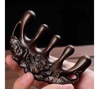 Pettine in legno di sandalo naturale, 10 cm, fatto a mano, per raschiare il cuoio capelluto, massaggio, pettini
