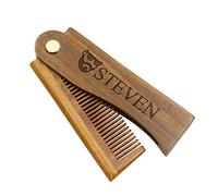 Pettine in legno di sandalo verde con incisione personalizzata, pettine in legno di sandalo verde naturale personalizzato, idea regalo per papà, marito