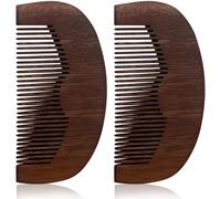 Pettine in legno per barba e baffi, ideale per oli e balsami, antistatico per tutti i tipi di barba, tascabile