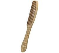 Pettine in metallo pettine per capelli in ottone con motivi squisiti e impugnatura comoda per casa e viaggio