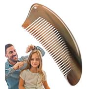 Pettine in per donne, pettine a pressione con denti larghi, spazzola per capelli a denti larghi, pettine in antistatico naturale, cura della salute del massaggio della barba