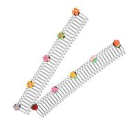 Pettine Invisibile per Chioma 2 Pezzi in Metallo e Silicone | Forma Fiore e Frutta, Stile Cute per Bambine e Ragazze, Tiene i Chioma Ribelli in Ordine