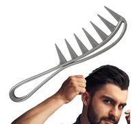 Pettine larghe -teeth - pettine cricciacapelli per riccioli definiti, pettini doccia per capelli bagnati | Strumento per acconciature con denti di squalo, pettine extra largo per le donne